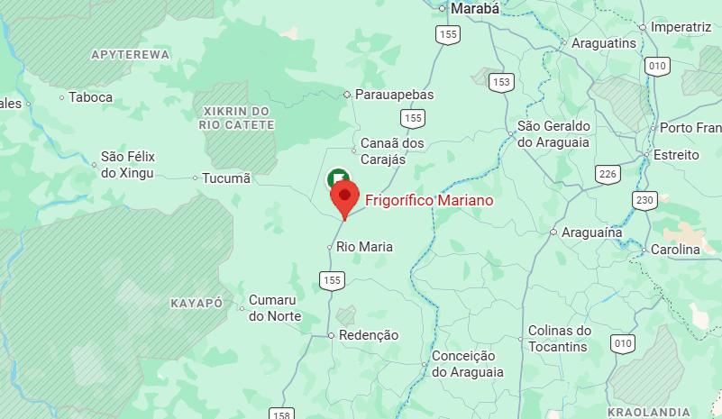 Mapa localização Frigorífico Mariano